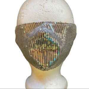 Silver Sequin Mask NWT‎